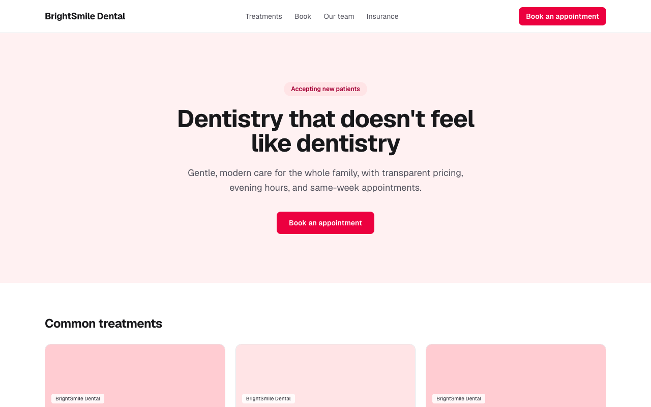 Dental Clinic Website — Dental & medical clinic site