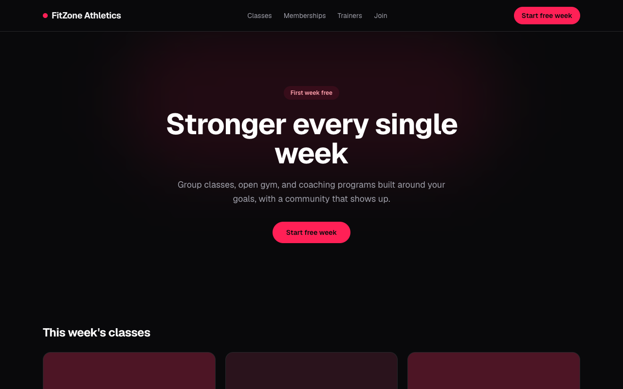 Gym and Personal Trainer Website — Gym & personal training site
