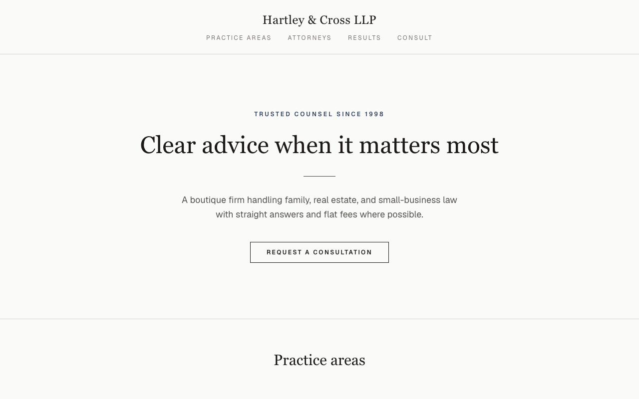 Law Firm Website — Law firm & consultation site